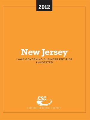 cover image of CSC New Jersey Laws Governing Business Entities